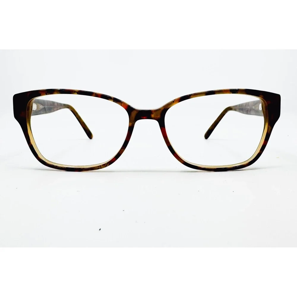 Bebe Eyeglasses Womens Brown Tortoise Animal Studded 53-17-135